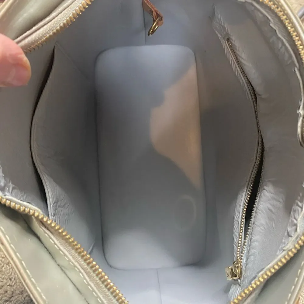 Louis Vuitton Houston Vernis Silver Leather shoulder bag vintage Authenticated